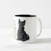 Tasse 2 Couleurs Terriers écossais roux et noirs (Devant droit)