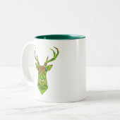 Tasse 2 Couleurs Tête de cerf géométrique Camo (Devant gauche)