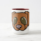 Tasse 2 Couleurs tête de dessin de vizsla (Centre)