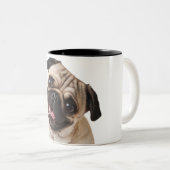 Tasse 2 Couleurs tête de pug (Devant droit)