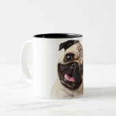 Tasse 2 Couleurs tête de pug (Devant gauche)