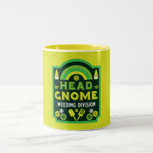 Tasse 2 Couleurs Tête Garden Gnome Weeding