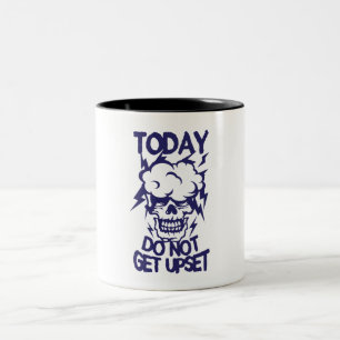 Tasse 2 Couleurs tete mort today citation not get upset nuage eclai