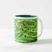 Tasse 2 Couleurs Têtes de haricots verts ! (Devant droit)