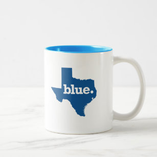 TASSE 2 COULEURS TEXAS BLUE STATE