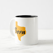 Tasse 2 Couleurs Texas Born, Californie (Devant gauche)