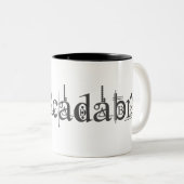 Tasse 2 Couleurs Texte Abracadabra (Devant droit)