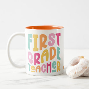 Tasse 2 Couleurs Texte coloré de l'enseignant de première année