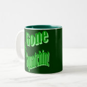 Tasse 2 Couleurs Texte du slogan vert parti (Devant gauche)