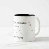 Tasse 2 Couleurs Texte Personnalisable Cool D'Abeille (Devant droit)