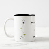 Tasse 2 Couleurs Texte Personnalisable Cool D'Abeille (Gauche)