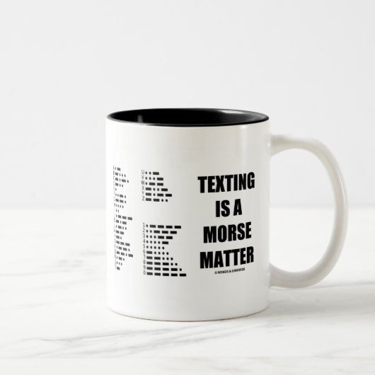 Tasse 2 Couleurs Texter Est Une Matière Morse (Code Morse) (Droit)