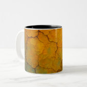Tasse 2 Couleurs Texture Abstraite de la Terre fissurée (Devant gauche)