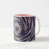 Tasse 2 Couleurs Texture abstraite de remous (Devant droit)