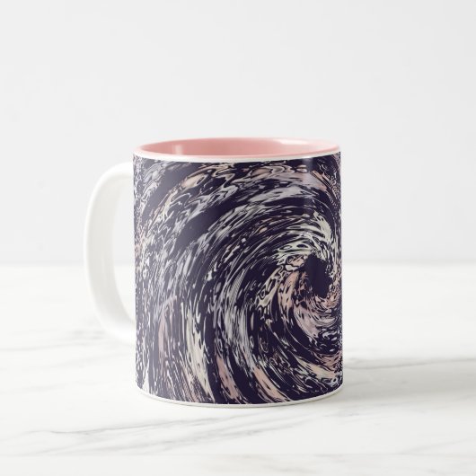 Tasse 2 Couleurs Texture abstraite de remous (Devant gauche)