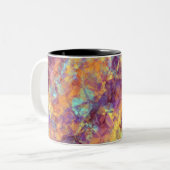 Tasse 2 Couleurs Texture crumplée pourpre de prune (Devant gauche)