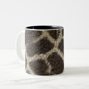 Tasse 2 Couleurs texture de peau de girafe animal cuir sauvage patt