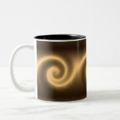 Tasse 2 Couleurs texture en spirale d'or abstraite (Gauche)