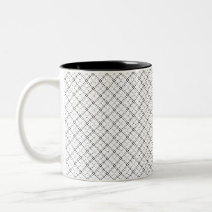 Tasse 2 Couleurs Texture Géométrique Monochrome Motif Diamant Sans