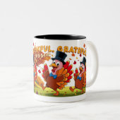 Tasse 2 Couleurs Thanksgiving Avec Des Citations De Gratitude (Devant droit)