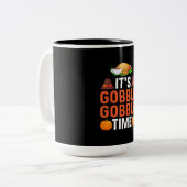Tasse 2 Couleurs Thanksgiving C'Est Des Temps Gobous (Devant gauche)