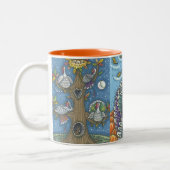 TASSE 2 COULEURS THANKSGIVING COLLECTION 3 ILLUSTRATIONS TURQUIE MU (Gauche)