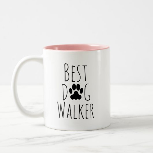 Tasse 2 Couleurs The best dog walker ever. (Gauche)