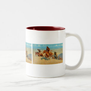 Tasse 2 Couleurs The Buffalo Runners de Frederic Remington (1909)