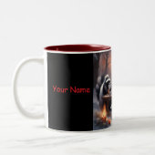 Tasse 2 Couleurs Thé dansant de petits skunks Noël (Gauche)