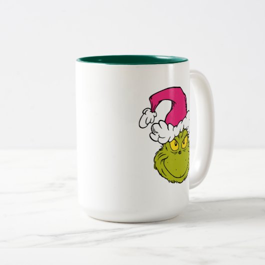 Tasse 2 Couleurs The Grinch in Pink Santa Hat (Devant droit)