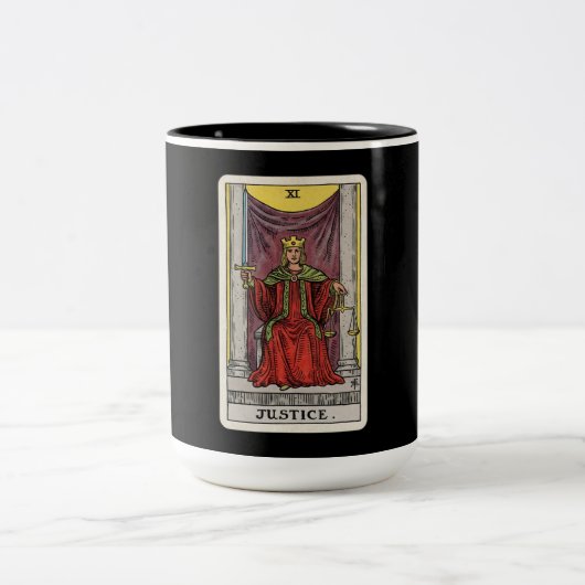 Tasse 2 Couleurs The Justice Tarot (Centre)