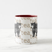 Tasse 2 Couleurs Thé Rustique Café Artistique Ours Noir (Centre)