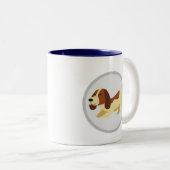 Tasse 2 Couleurs Thème "Amour et Chiens" (Devant droit)