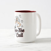 Tasse 2 Couleurs Thème de fantôme drôle (Devant droit)