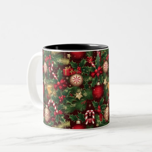 Tasse 2 Couleurs thème de Noël (Devant gauche)