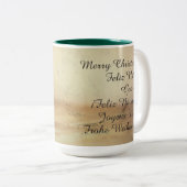 Tasse 2 Couleurs thème de Noël avec boule de Noël (Devant droit)