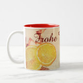 Tasse 2 Couleurs Thème de Noël avec des fruits... (Gauche)
