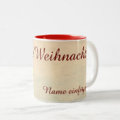 Tasse 2 Couleurs Thème de Noël avec Fruits... (Devant droit)