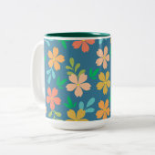 Tasse 2 Couleurs Thème Jardin Vivid (Devant gauche)