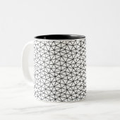 Tasse 2 Couleurs Thème moderne lignes noires et blanches (Devant gauche)
