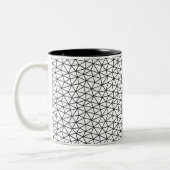 Tasse 2 Couleurs Thème moderne lignes noires et blanches (Gauche)
