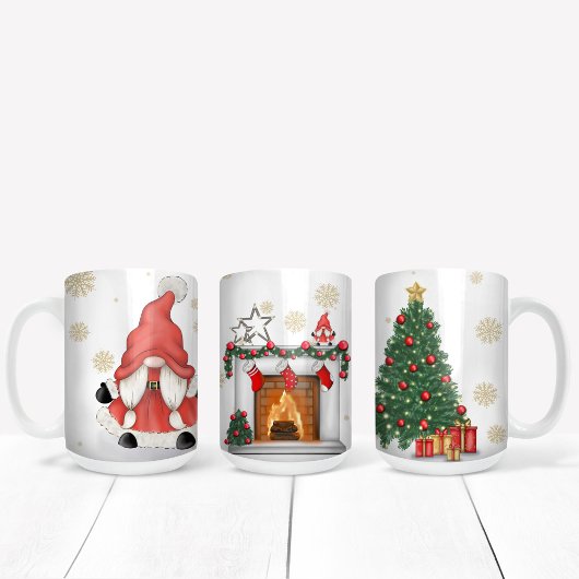Tasse 2 Couleurs Thème Noël Gnome Noël