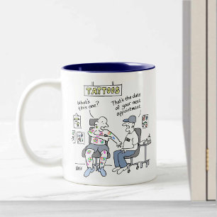 Tasse 2 Couleurs Thème Tattoos Drôle Tattoïstes