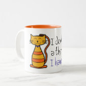 Tasse 2 Couleurs Thérapeute orange de chat tigré (Devant gauche)