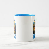 Tasse 2 Couleurs Thessaloniki Greece Agios Pavlos Travel Art Retro (Centre)