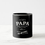 Tasse 2 Couleurs They Call Me Papa Because Partner In Crime<br><div class="desc">This design says,  They Call Me Papa Because Partner In Crime Makes Me Sound Like a Bad Influence. Great present idea for your father,  dad or grandpa in Father's Day,  Grandparents Day,  anniversary,  christmas or thanksgiving.</div>