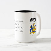 Tasse 2 Couleurs Thompson Family Crest, traduction et signification (Devant droit)