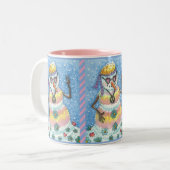 TASSE 2 COULEURS TIE DYE SUPER SNOWMAN, PAIX SUR TERRE NOËL (Devant gauche)