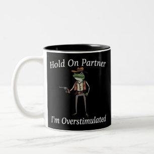 Tasse 2 Couleurs Tiens-toi partenaire je suis le cow-boy grenouille