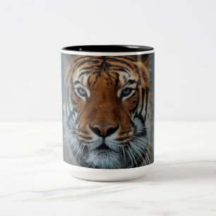 Tasse 2 Couleurs Tiger Chat Stripes Jungle Mist Animal